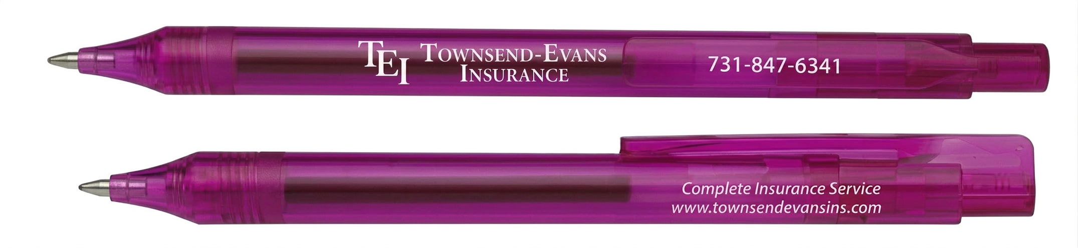 EasyFlow pen in Magenta with sample imprint