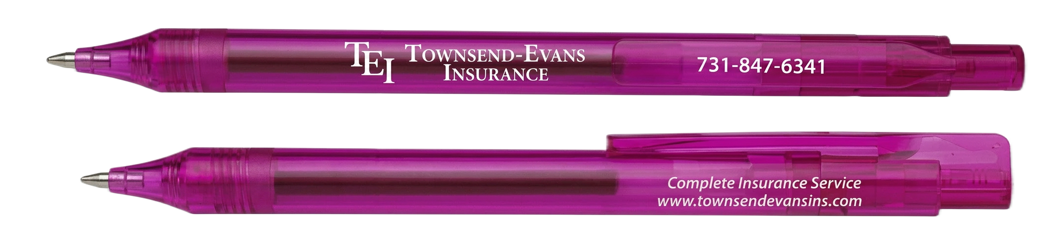 EasyFlow pen in Magenta with sample imprint
